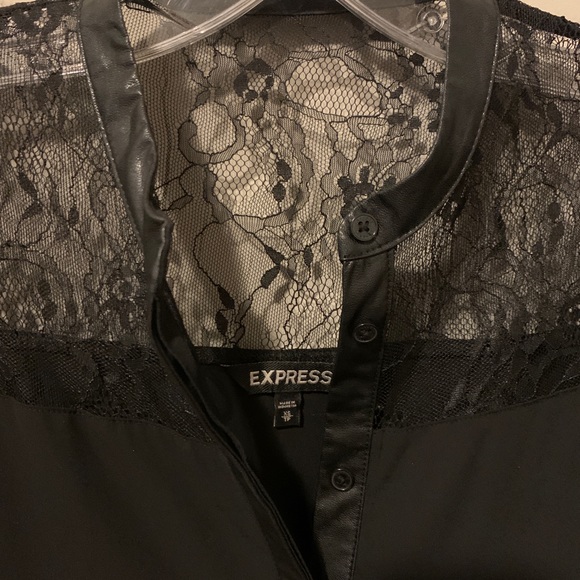 Express Long Sleeve Lace Blouse - Picture 2 of 4